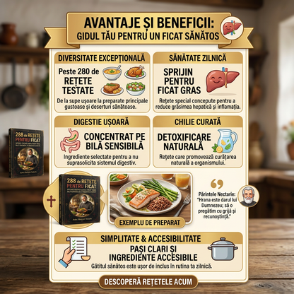 288 de Rețete pentru Ficat Bucate Ușoare pentru Ficat Gras, Bilă Sensibilă și Digestie Curată