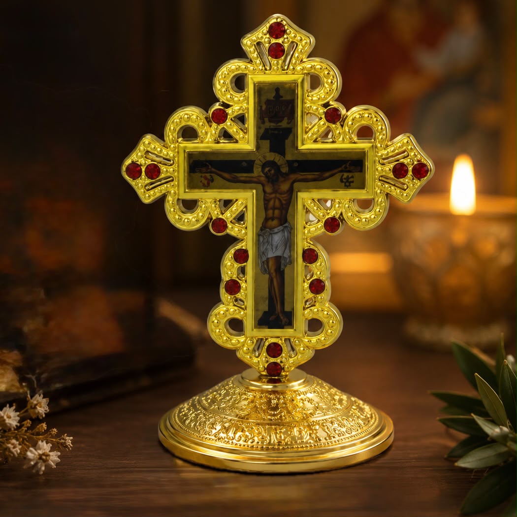 Crucea Binecuvântării Divine – Simbol al Credinței și Protecției pentru Casa Ta